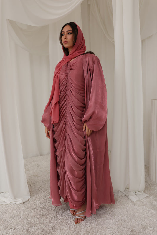 RTW Nour Abaya Set - Rose
