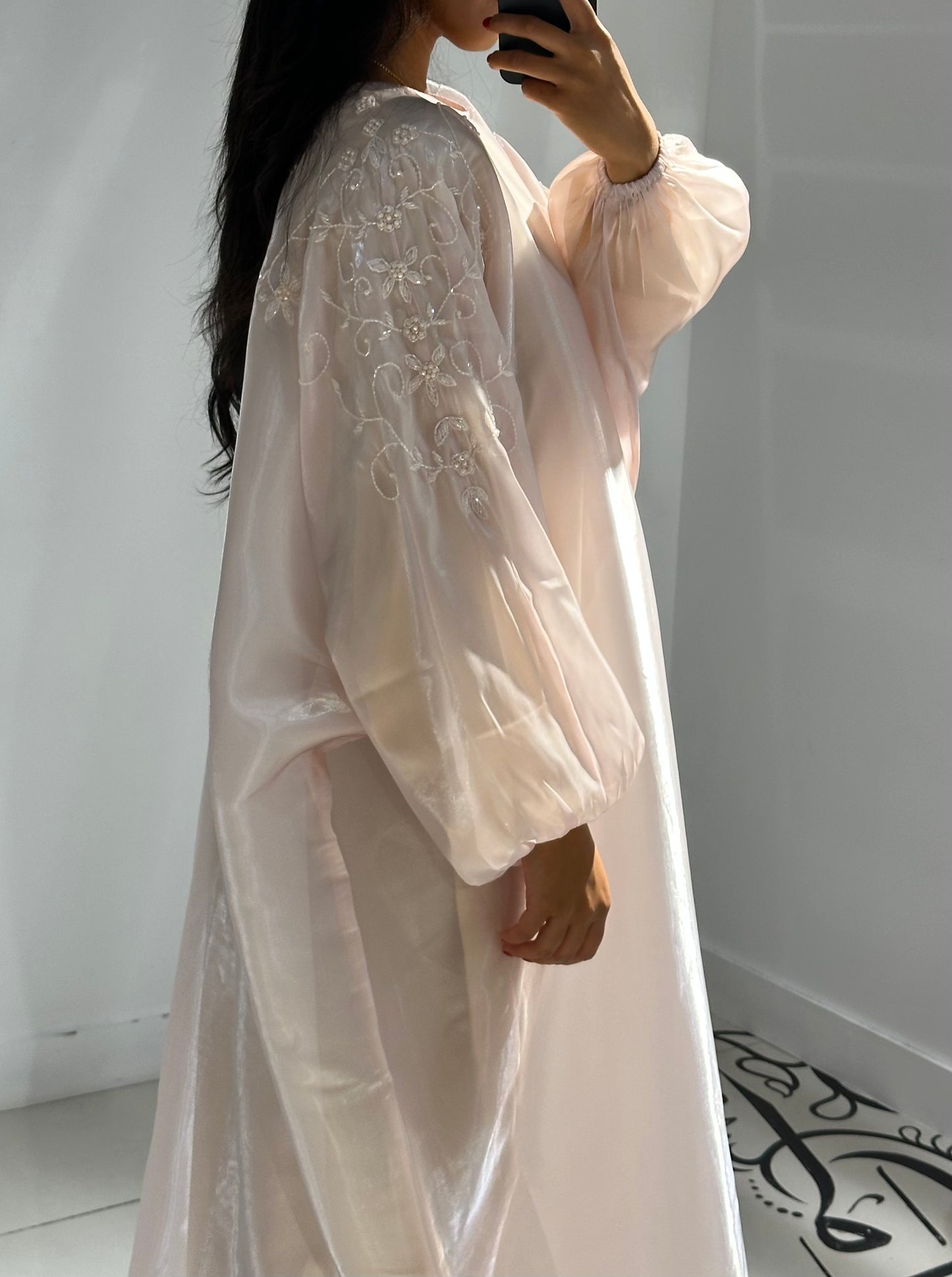RTW Hajra Jalabiya - Powder Pink