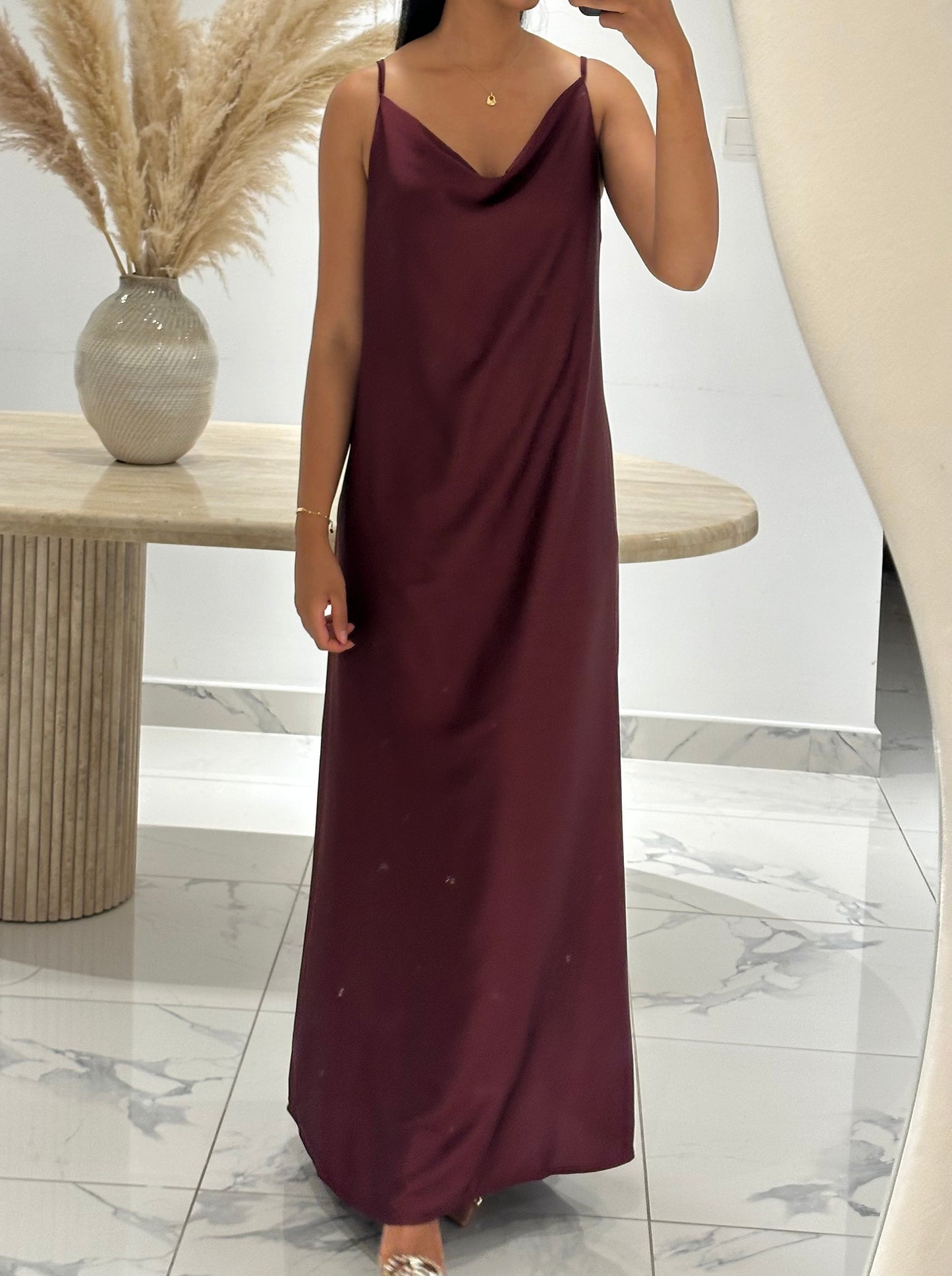 Danya Abaya Set - Burgundy