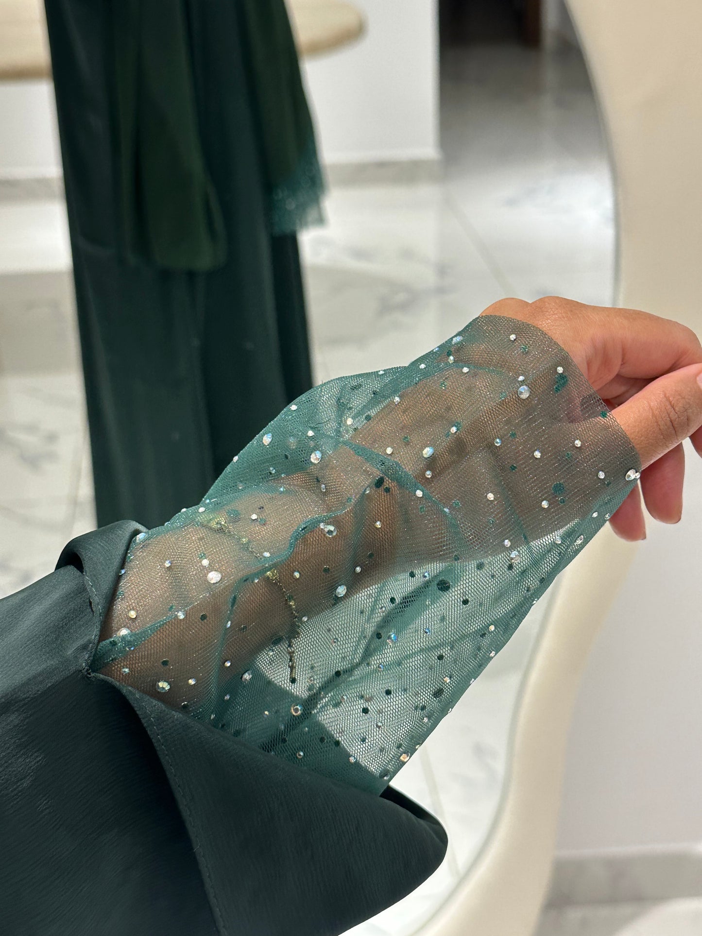 RTW Jawhara Abaya Set - Green