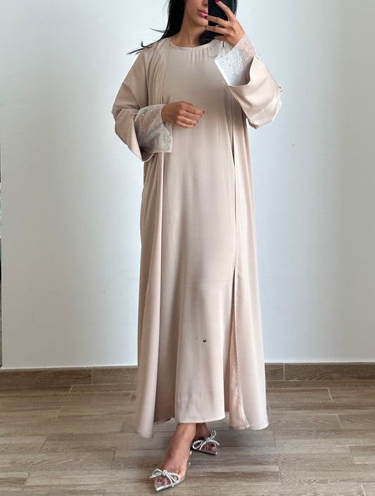 RTW Jawhara Abaya Set - Sand