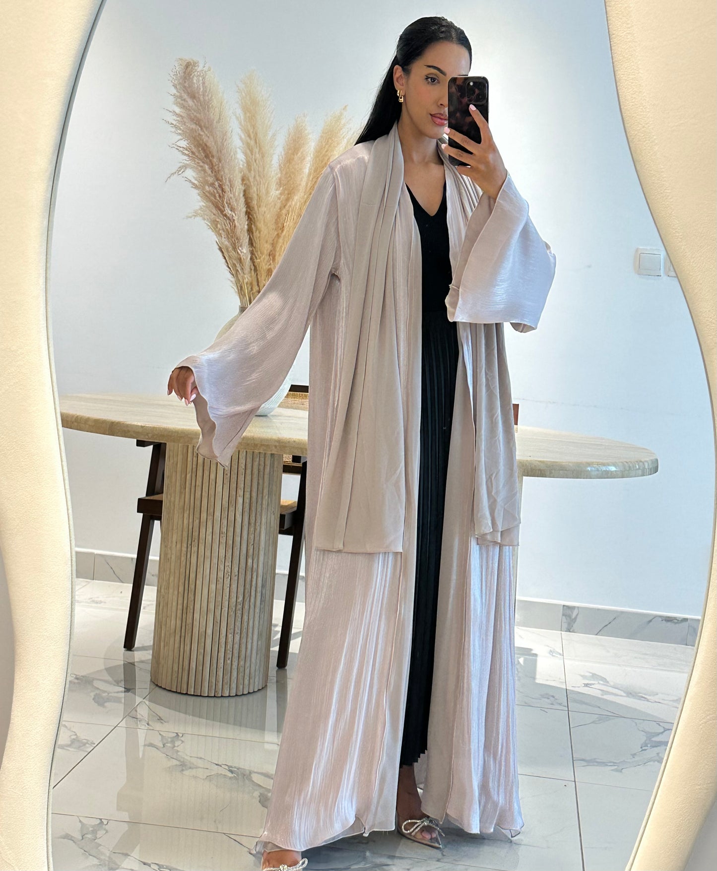 Nour Flare Sleeved Abaya - Soft Lilac
