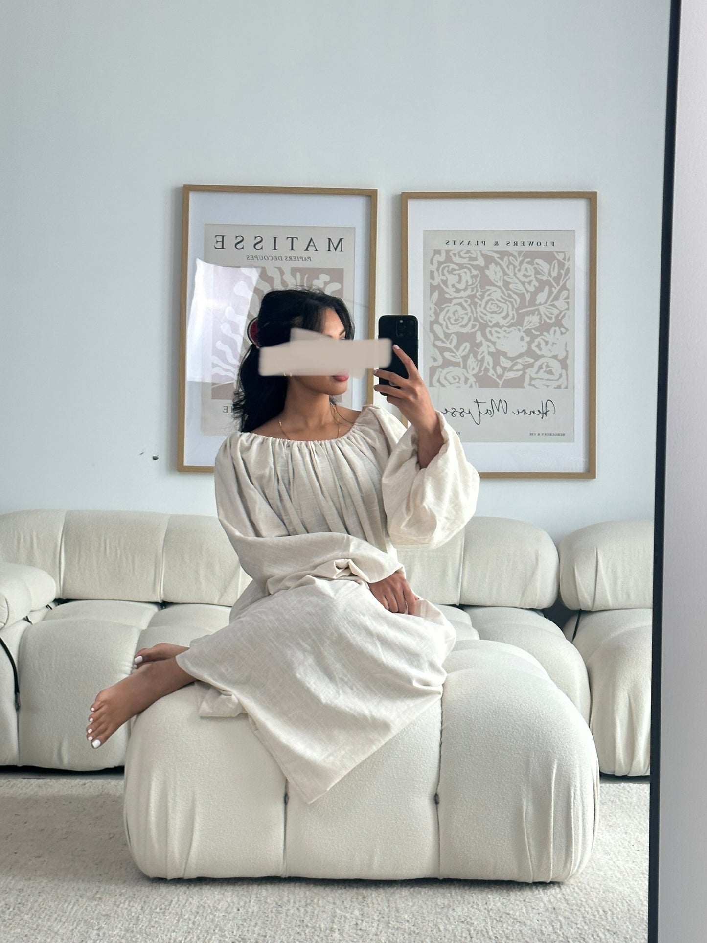 RTW Farah Linen Dress - Bone