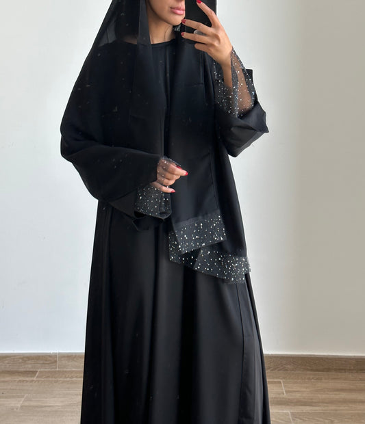 RTW Jawhara Abaya Set - Black