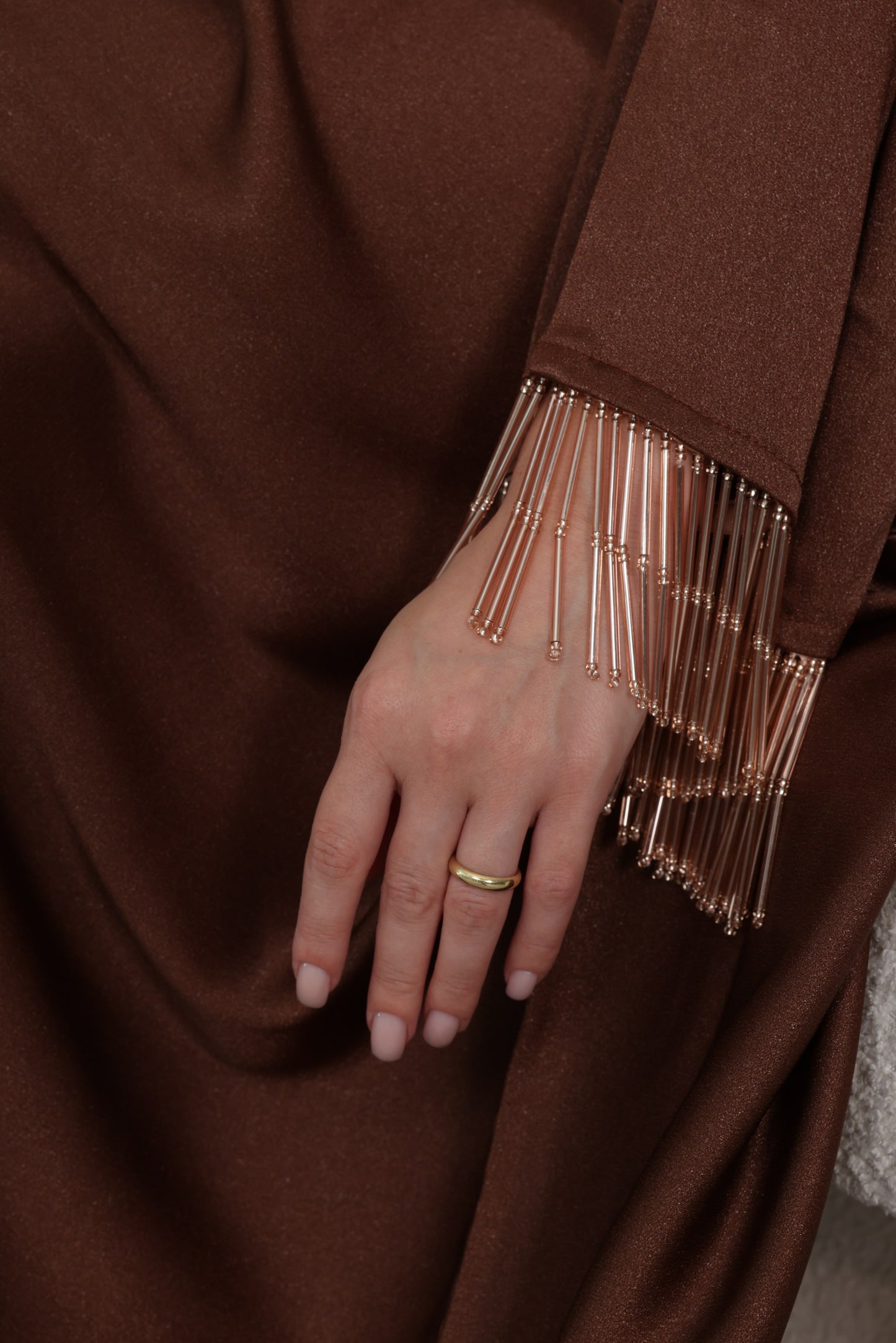 RTW Yusra Precious Metal Kaftan - Rose Gold