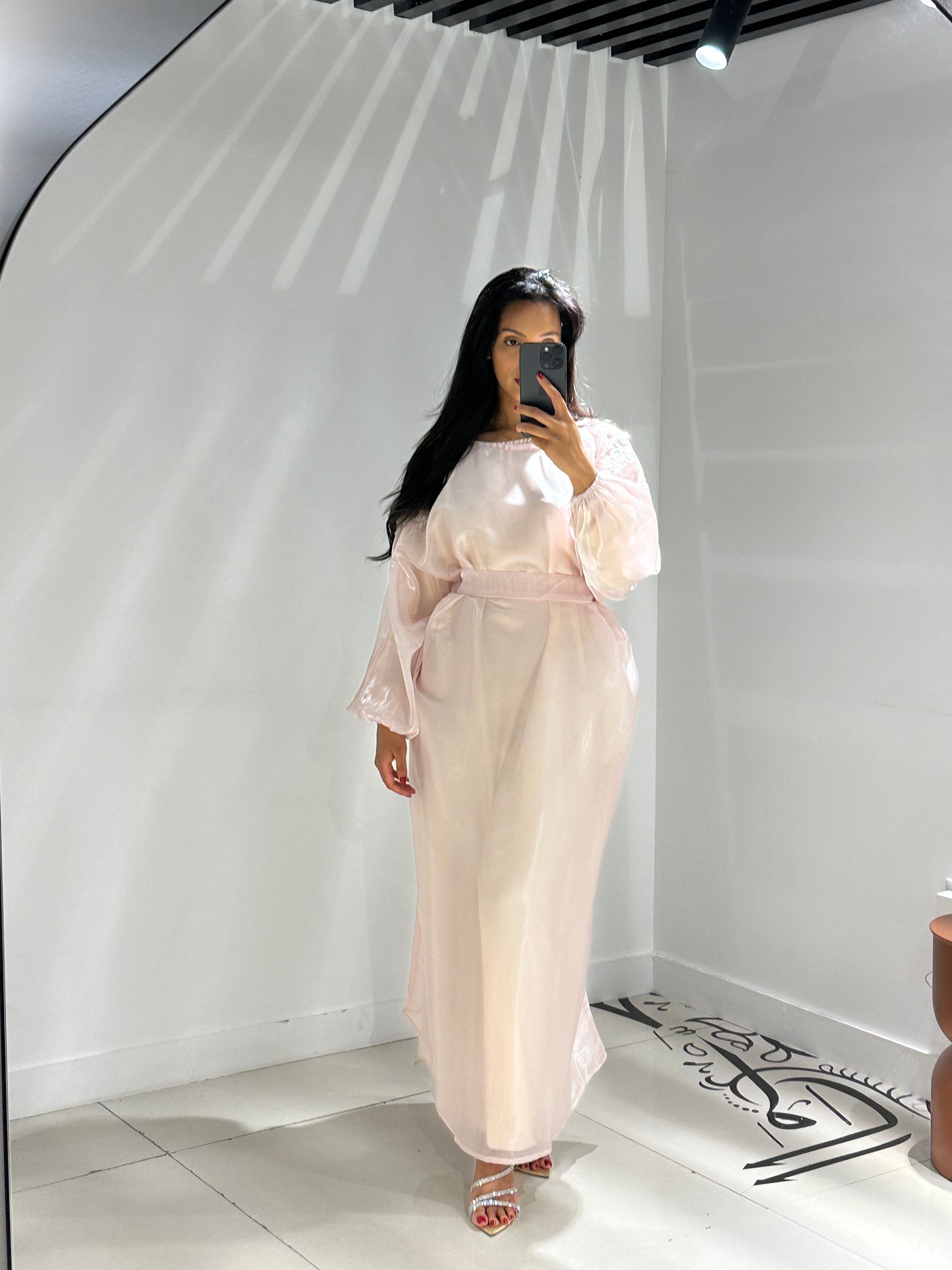 RTW Hajra Jalabiya - Powder Pink