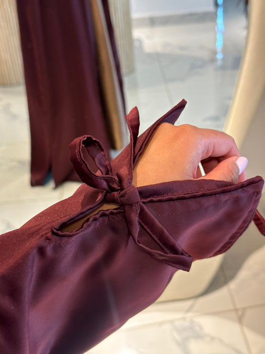 Danya Abaya Jacket - burgundy