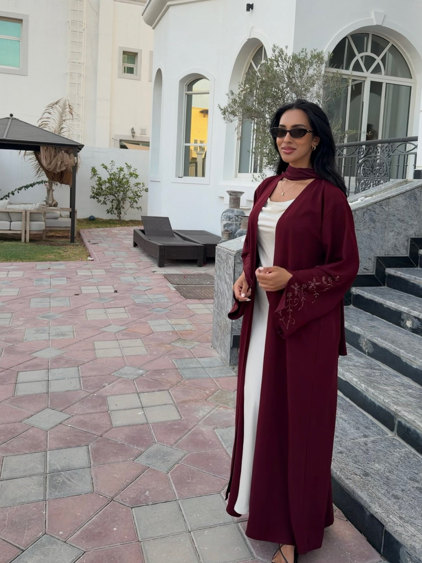 Hafsah Abaya - Dark Cherry
