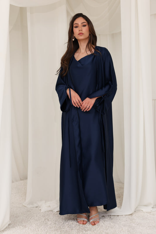 Pre Order Danya Abaya Set - Navy Blue