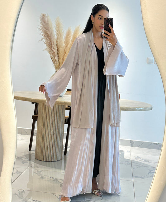 Nour Flare Sleeved Abaya - Soft Lilac