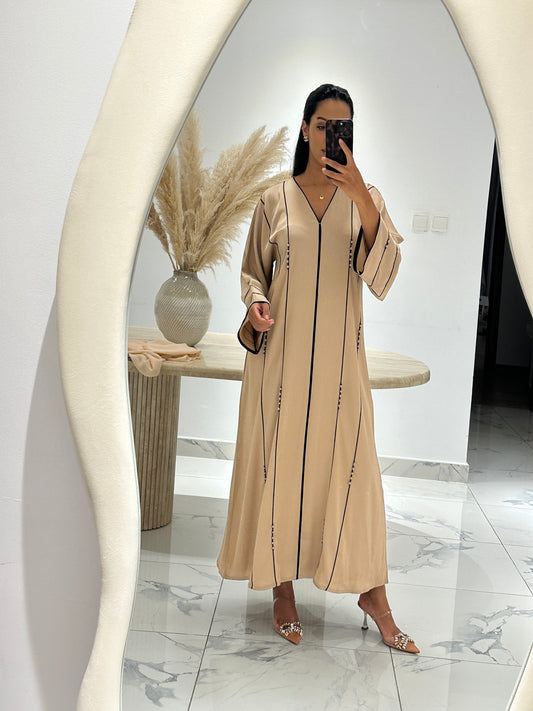 Fayza Abaya - Cream