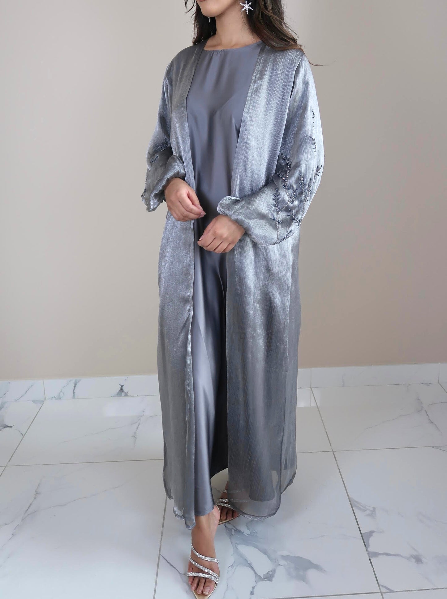 Pre-order Sana Abaya - Charcoal Grey