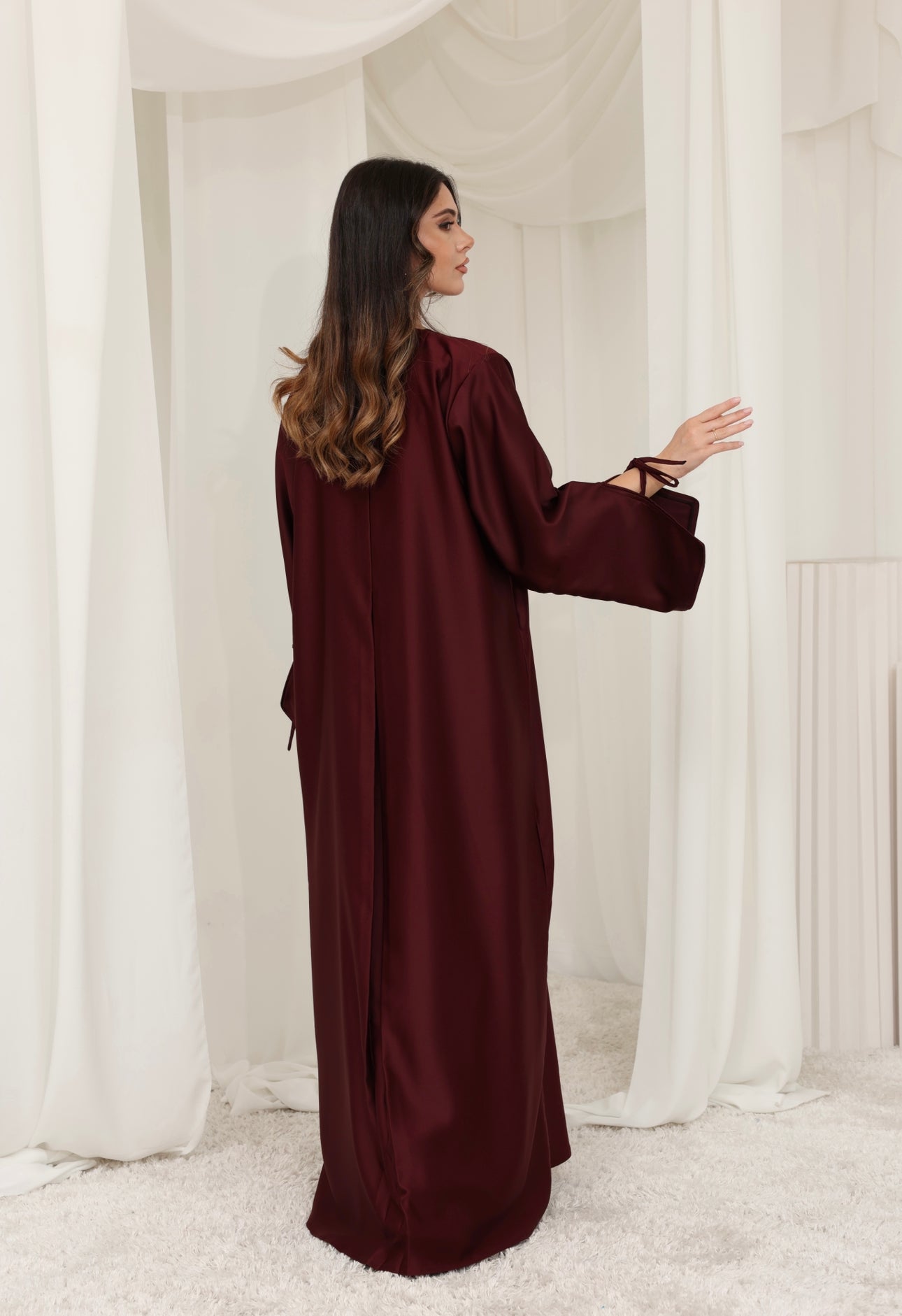 Pre Order Danya Abaya Set - Burgundy