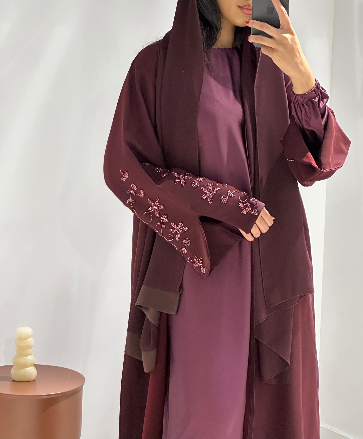 RTW Hafsah Abaya - Dark Cherry
