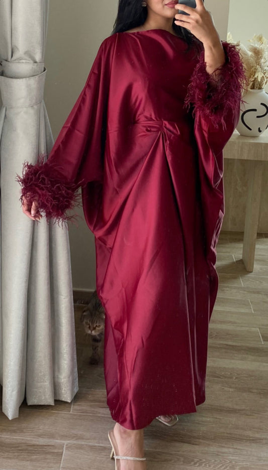Pre-Order Feather Kaftan - Red