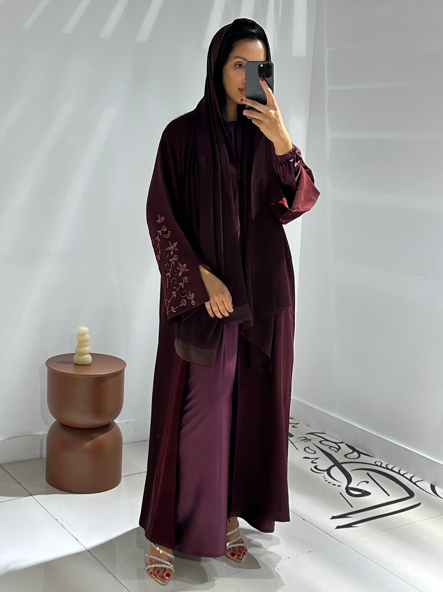 RTW Hafsah Abaya - Dark Cherry