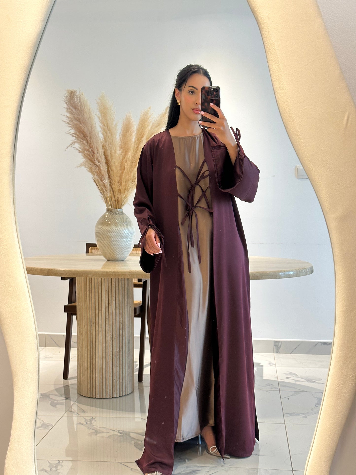 Danya Abaya Jacket - burgundy