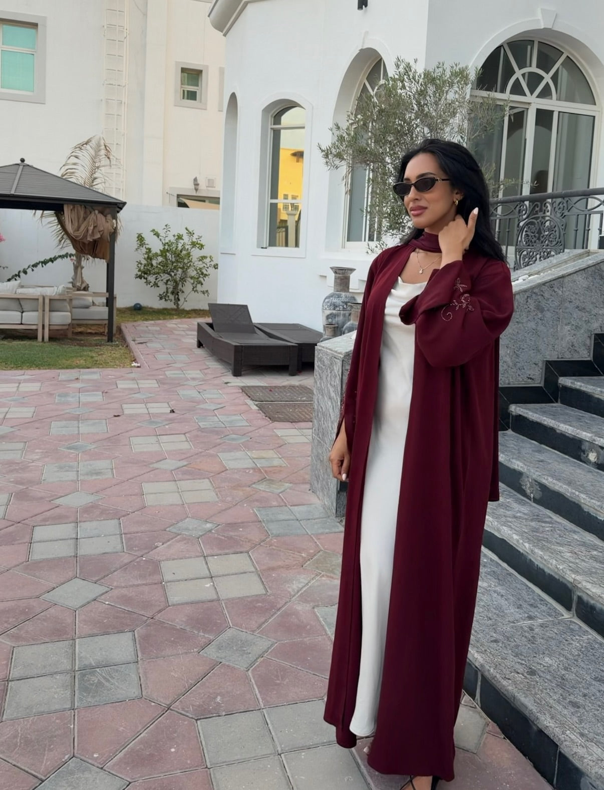 Hafsah Abaya - Dark Cherry